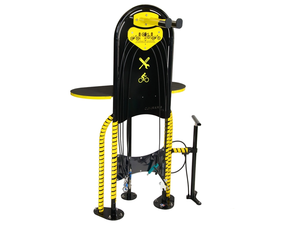 Station de gonflage et de réparation combinée pour espace de stationnement pour vélos modèle IFIX Overall